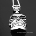 Hot Sale Stainless Steel Jewelry Charms Black Skull Pendants Necklace Silver Jewelry